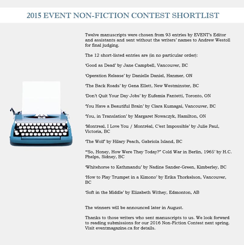Shortlist announcement