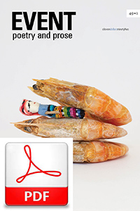 three shrimp on a white background for event 49/2 cover